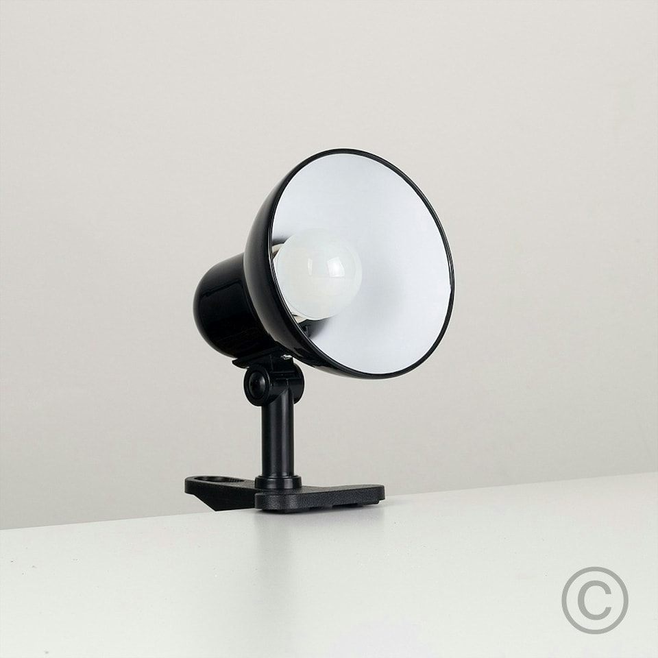 image 1 of ValueLights Tasca Adjustable Clip On Black Clip Spotlight