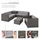 image 3 of Garden Furniture Set Pisa - modular sofa, armchair, coffee table, cushion storage box | Grey | grey | 67 x 75 x 64,50 cm | 1