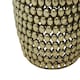 image 4 of Interiors by Premier Gold Finish Beaded Barrel Stool Gold