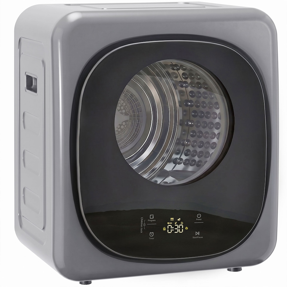 image 1 of HOMCOM Compact Dryer Machine with 5 Modes, 4kg Small Tumble Dryer, Silver