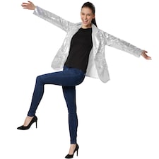 Womens sequin jacket | Silver | silver | 1