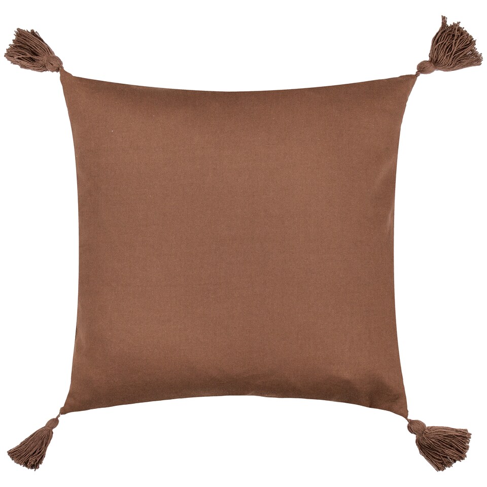 image 1 of Yard Durdle Embroidered Cushion, Cocoa, 45 x 45cm