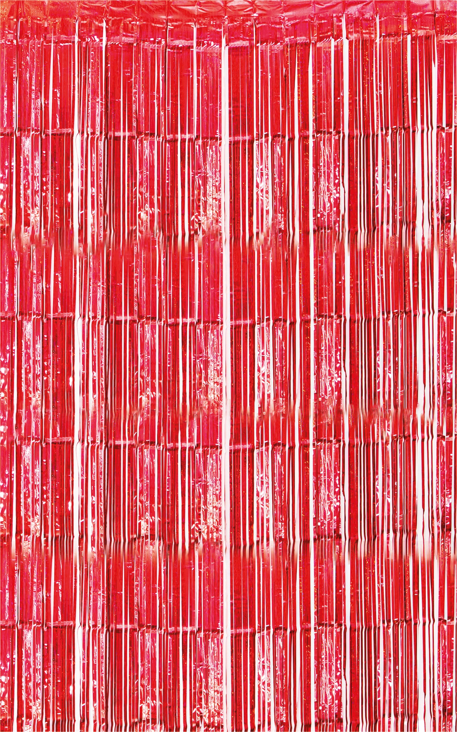 Netagon Shimmer Tinsel Curtain 2.5M x 1M Red