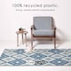 image 3 of Homescapes Outdoor Rug Luxury Waterproof Reversible Recycled, For Garden, Mia Aztec | Blue | Blue