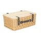 image 2 of Buff Willow Empty Picnic Basket with Pinewood Lid | Brown | L