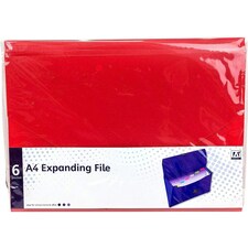Anker Plastic A4 Expanding File - Red - One Size