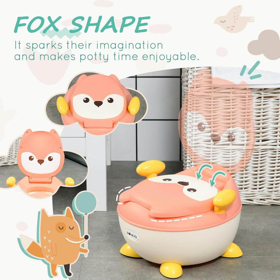 image 1 of ZONEKIZ Infant Potty Training Toilet with Splash Guard