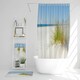 image 4 of Beautiful sand dune fence by sea grass with sailboat on horizon (Bathroom Set)