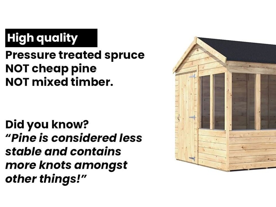 image 1 of Dunster House Potting Shed Apex Roof W4' x D6' (W1.2m x D1.8m) Superfelt, Overlord Modular