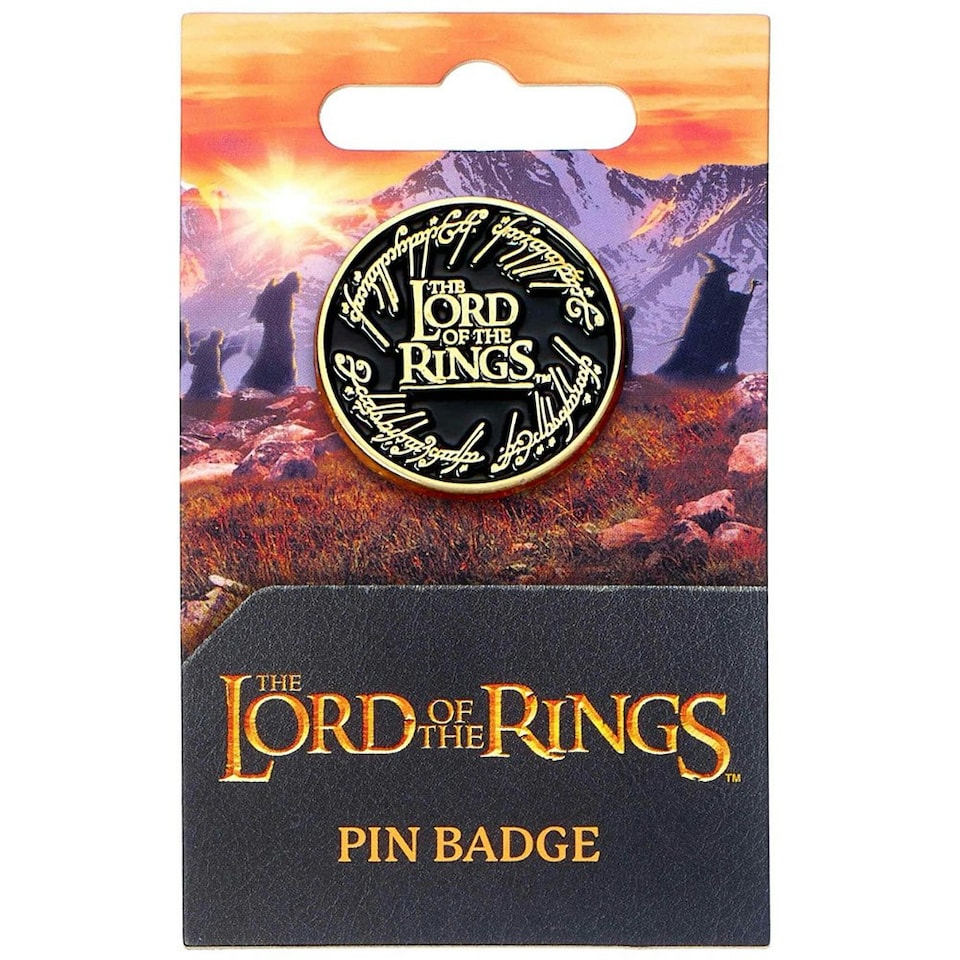 image 1 of The Lord Of The Rings Logo Badge - Black/Gold - One Size