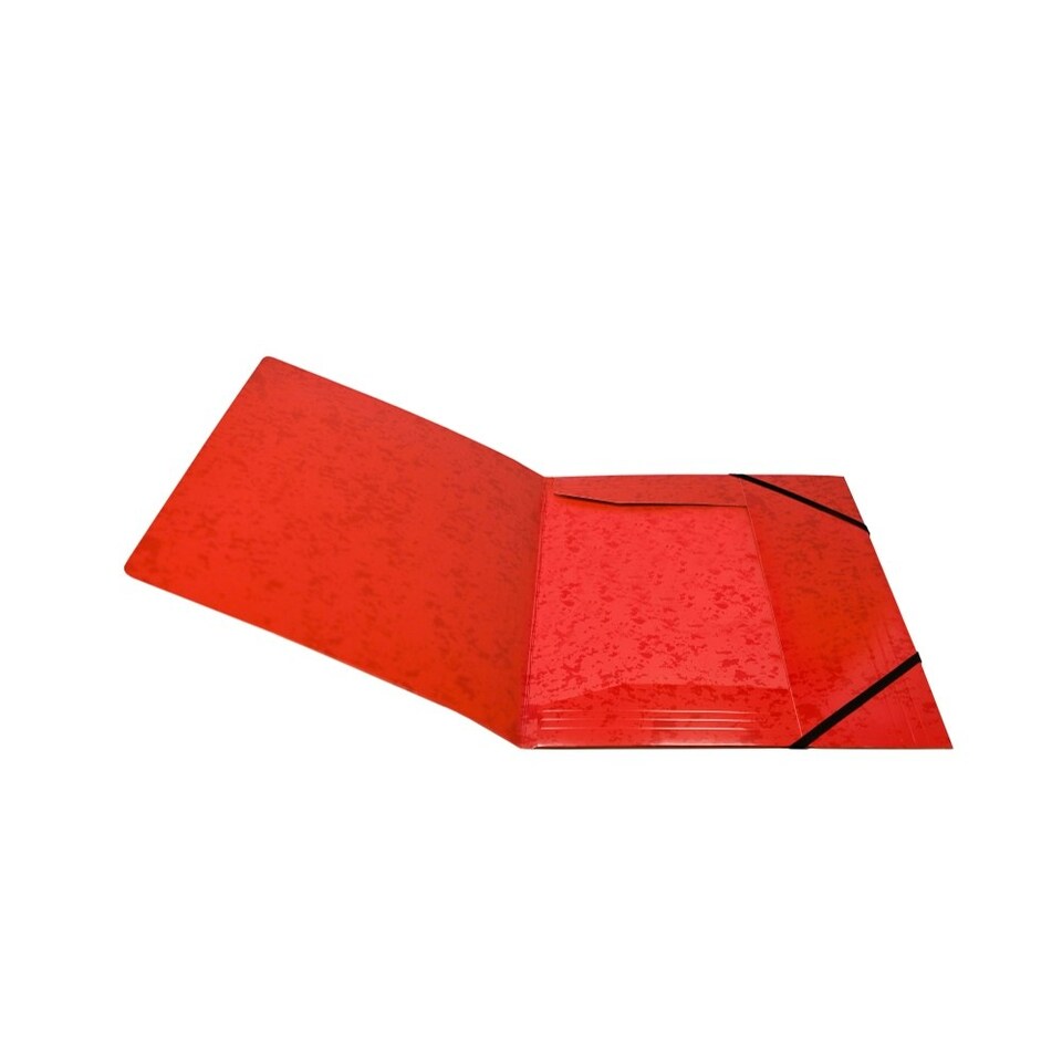 image 1 of A4 Red Card 3 Flap Folder With Elastic Closure