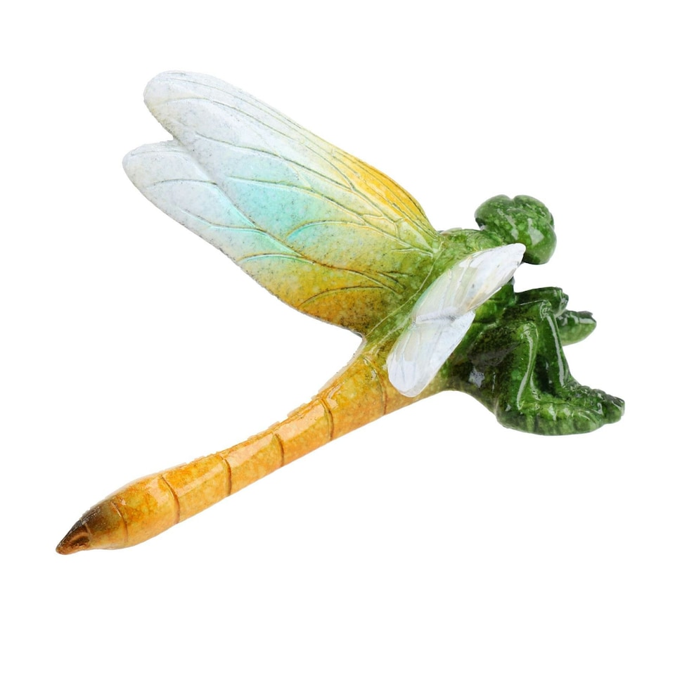 image 1 of Green Dragonfly Resin Wall Mount Shed Sculpture Statue Ornament House Garden