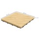 image 7 of Outsunny 9 Pcs Interlocking Flooring Tiles for Patio, Balcony, Hot Tub, Yellow