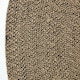 image 3 of Homescapes Linen and Black Handmade Woven Braided Rug - 120 cm Round Cream | 120 cm Round