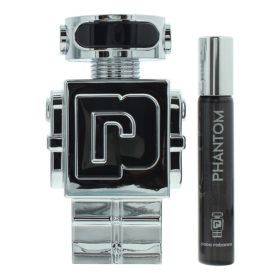 image 1 of Paco Rabanne Phantom Eau de Toilette 100ml & Eau de Toilette 20ml Gift Set | Silver | Multi | One Size