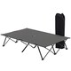 image 1 of Outsunny Double Camping Folding Cot Portable Sleeping Bed, Charcoal Grey