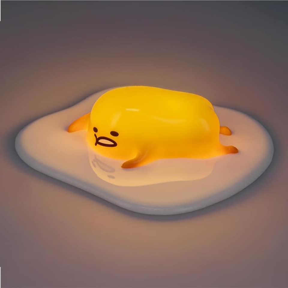 image 1 of Gudetama Icon Light, Sanrio 3D Flexible Rubber Egg Lamp, Lazy Egg Night Light for Kids, Anime Room Decor, Paladone
