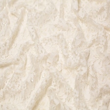 Minerva Core Range Cream Annabel Beaded Lace Fabric for Bridal, Dressmaking, 145cm / 57" Wide - per metre