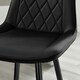 image 2 of Furniturebox Pesaro Bar Chair Black Velvet Black Leg x 2