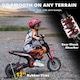 image 7 of HOMCOM 24V Kids Electric Motorbike with Twist Grip Throttle, Music, Horn, 12 Pneumatic Tyres, Max Speed 16kmithh, for Ages 8-12 Years - Red