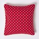 image 1 of Homescapes Cotton Red Polka Dots Cushion Cover - 45 x 45 cm | Red | Red | 45 x 45 cm