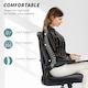 image 3 of Vinsetto Mesh Office Chair Computer Chair with Swivel Wheels, Black