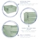 image 2 of Harbour Housewares Square Galvanised Steel Raised Garden Bed - 120cm x 120cm - Green