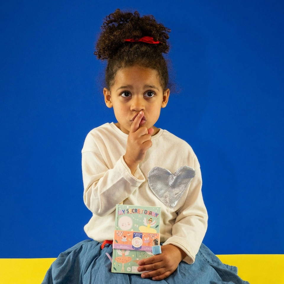 image 1 of Floss & Rock Children's Lockable Secret Diary Notebook - Enchanted Ballerina