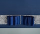 image 4 of FURNISHED Blackout Roller Blind with Silver Glitter Trim and Navy Bow Cut to Size | Blue | Navy | (W) 120cm x (L) 210cm