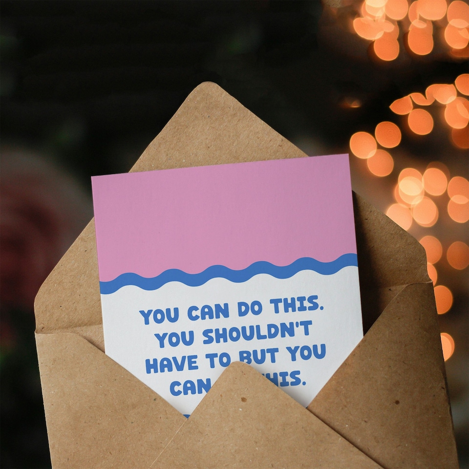 image 1 of You Can Do This Modern Funny Motivational Good Luck Card