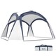 image 9 of Outsunny Outdoor Gazebo Event Dome Shelter Party Tent for Garden Cream and Blue