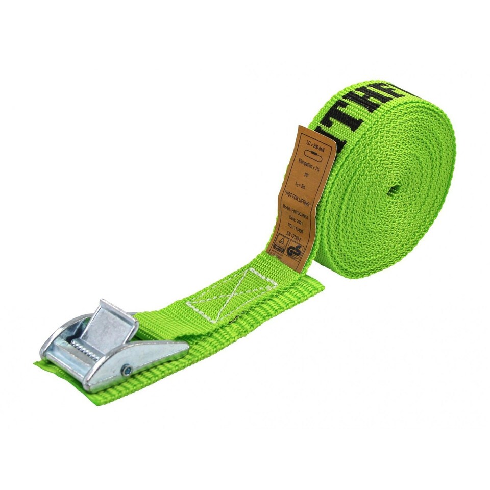 image 1 of Faithfull Cam Buckle Tie-downs 5m X 25mm, 4 Piece - Multi Colour - One Size | Multi | One Size
