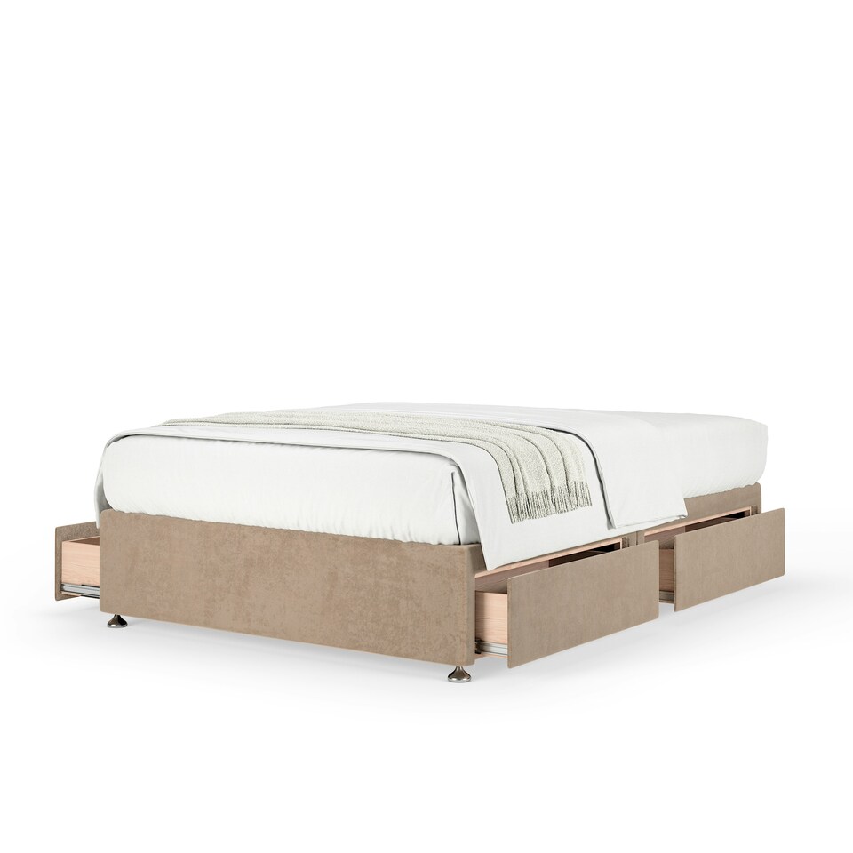 image 1 of Ortho Classic Orthopaedic Mink Naples Velvet 4 Drawer Divan Set King Size