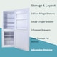 image 6 of HYE 60-40 Freestanding Fridge Freezer, 137 Litre, 48cm, White - RF01FF137W24