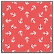image 4 of Anchors on red background (Picutre Frame) Brown | Oak | M