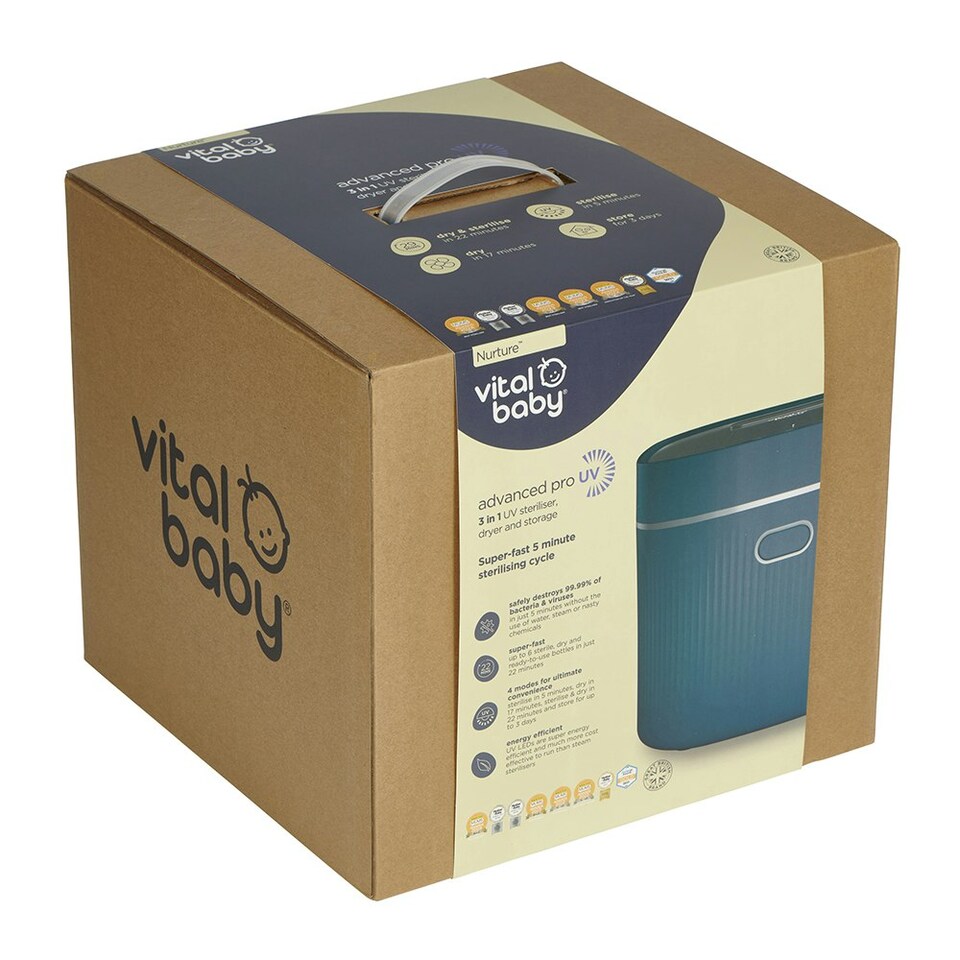 image 1 of Vital Baby Nurture advanced pro UV steriliser & dryer, 3rd gen - smoky blue