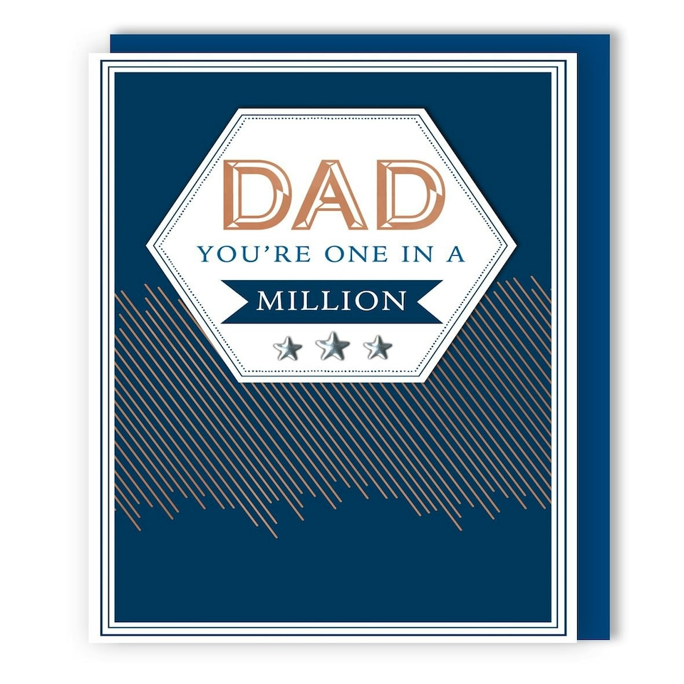 image 1 of You're One in A Million Dad Father's Day Card