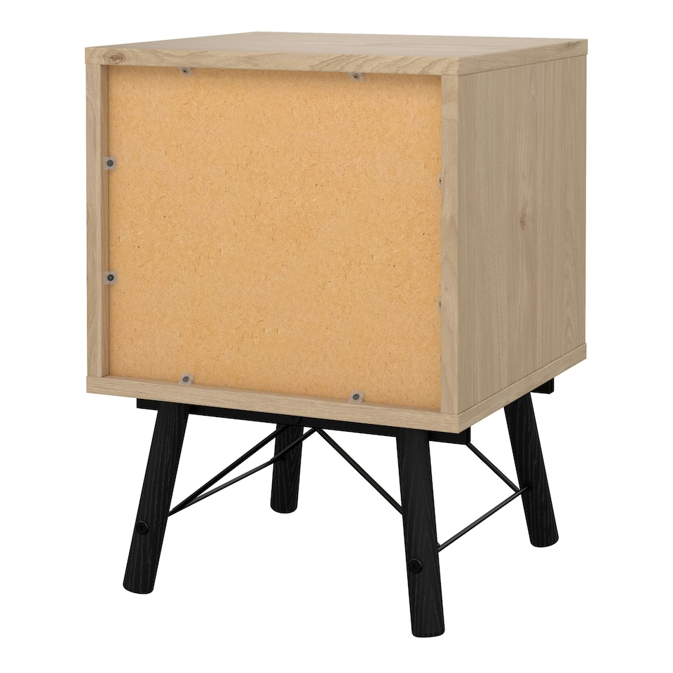 image 1 of Ry Bedside Cabinet 2 Drawer Jackson Hickory Oak