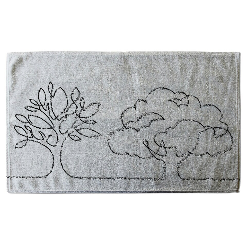 image 1 of line drawing of trees (Bathroom Set)