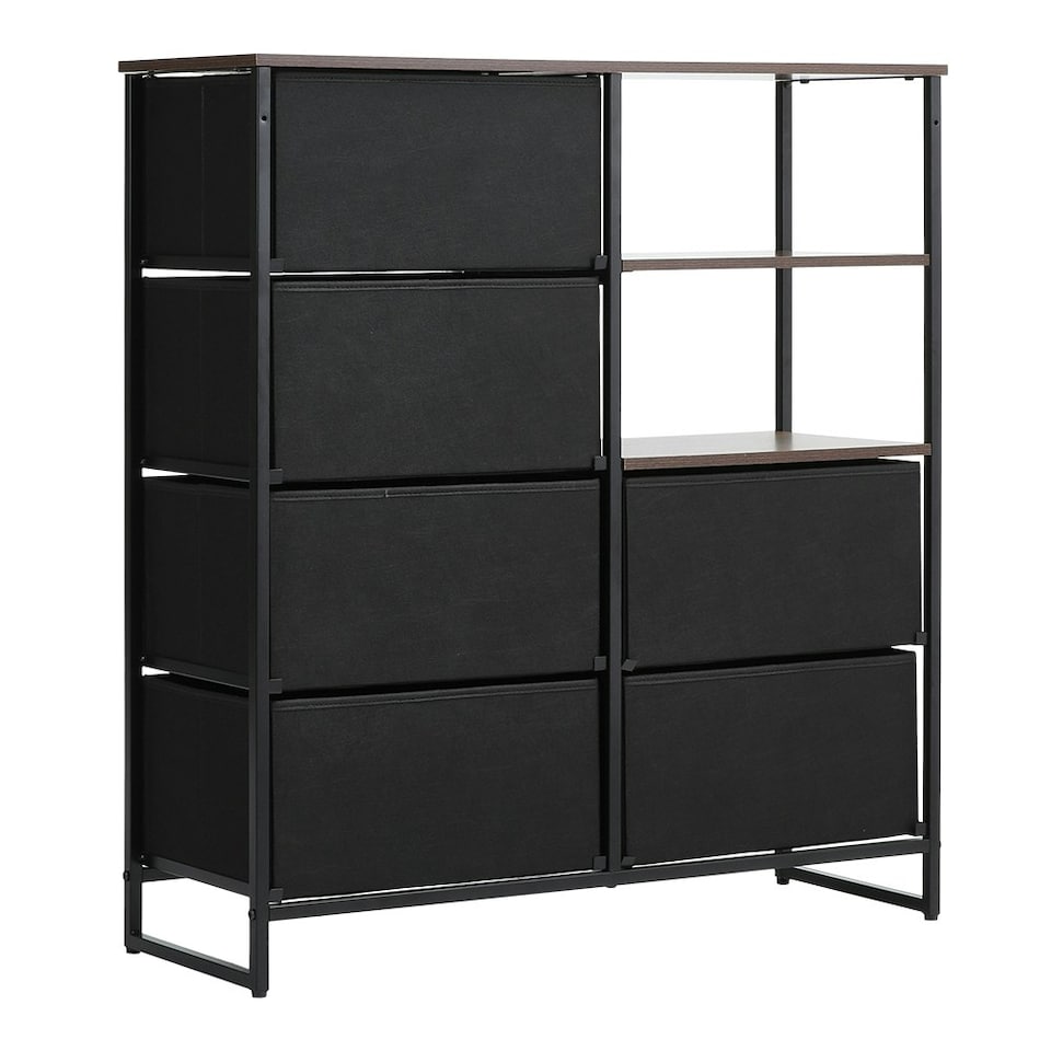 image 1 of Living and Home Wooden Storage Cabinet with 6 Drawers