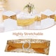 image 7 of Sequin Chair Sashes Stretch Spandex Chair Bands with Silver Buckle - 10pcs