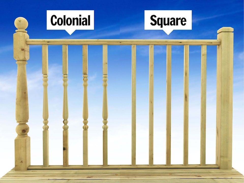 image 1 of eDecks Discount Decking Kit, Treated Timber, 2.4 x 2.4m - Square Handrails