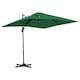 image 1 of Outsunny Square Cantilever Roma Parasol, 360-Degree Rotation, Green