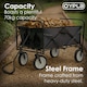 image 3 of Oypla Black Heavy Duty Foldable Garden Festival Trolley Folding Cart Wagon Truck Wheelbarrow