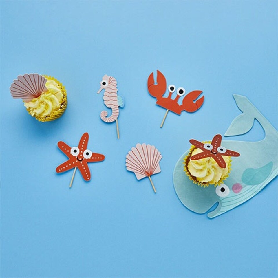 image 1 of Sea Friends Food Picks - Pack of 12