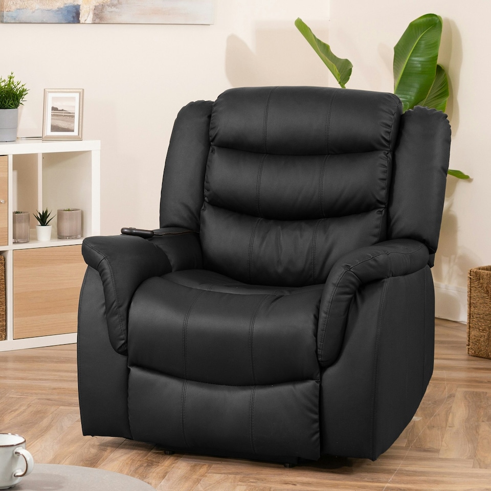 image 1 of Almeira Electric Riser Recliner with Massage and Heat - Black