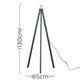 image 3 of ValueLights Modern Grey Wood Tripod Floor Lamp Base