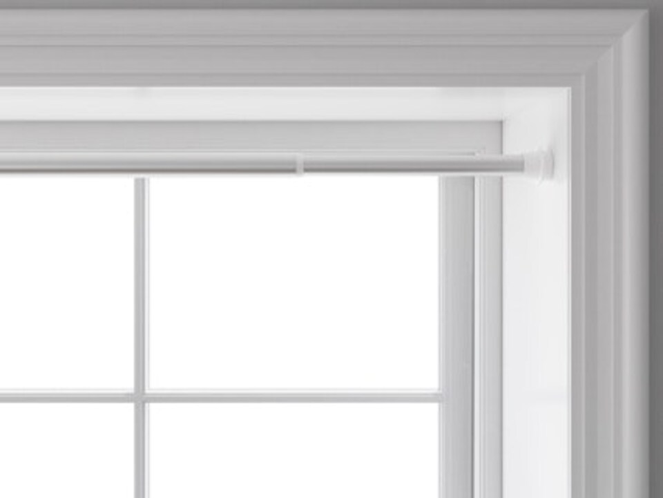 image 1 of 19 - 22mm Silver Extendable No Drill Eyelet Metal Curtain Pole 100 - 150cm | Silver | Silver