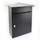 image 7 of Burg-Wachter Mersey Large Wall Mounted Galvanised Steel Post Box - 36x35x20cm Silver