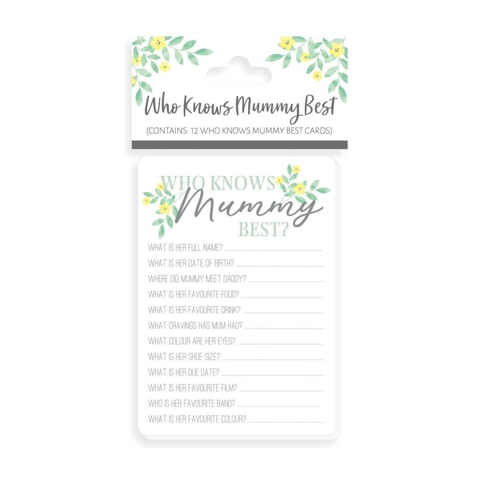 Pack of 12 Who Knows Mummy Best Cards